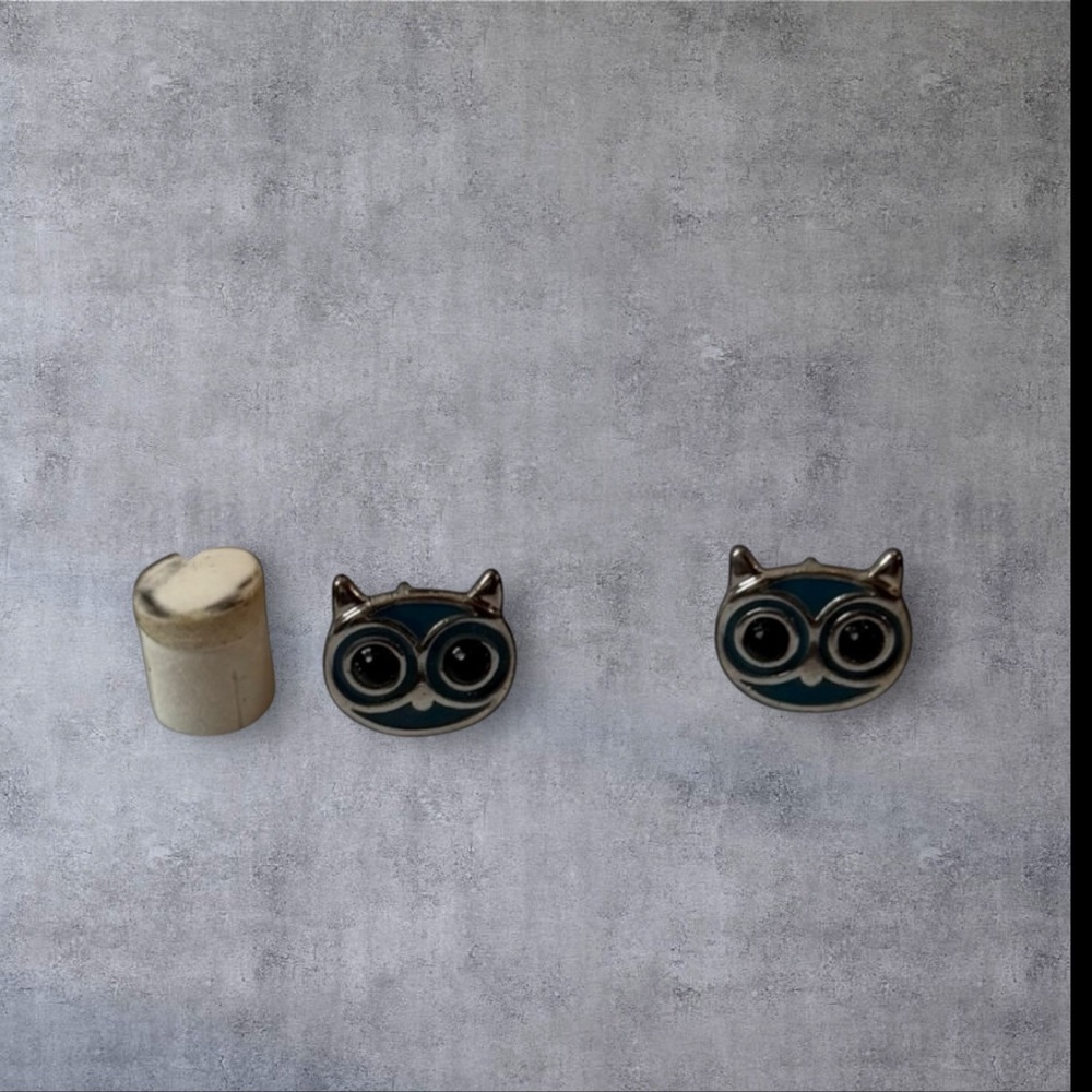 Cute Turquoise colored Owl Head Stud Earrings BUY 2 GET 1 FREE!!